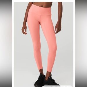 ALO Large 7/8 High-Waist airbrush legging strawberry lemonade